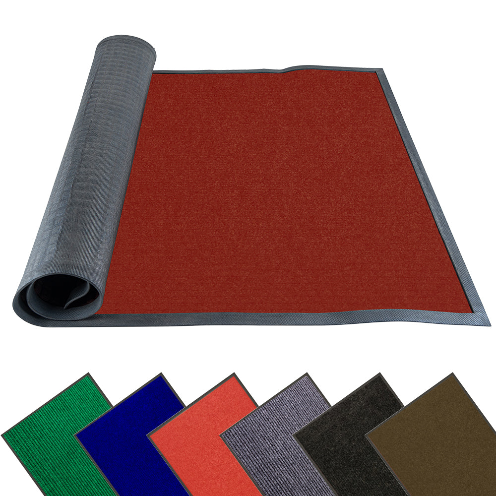 Comfy Feet Dark Red Carpet Floor Mat - Ribbed - 60" x 36" - 1 count box