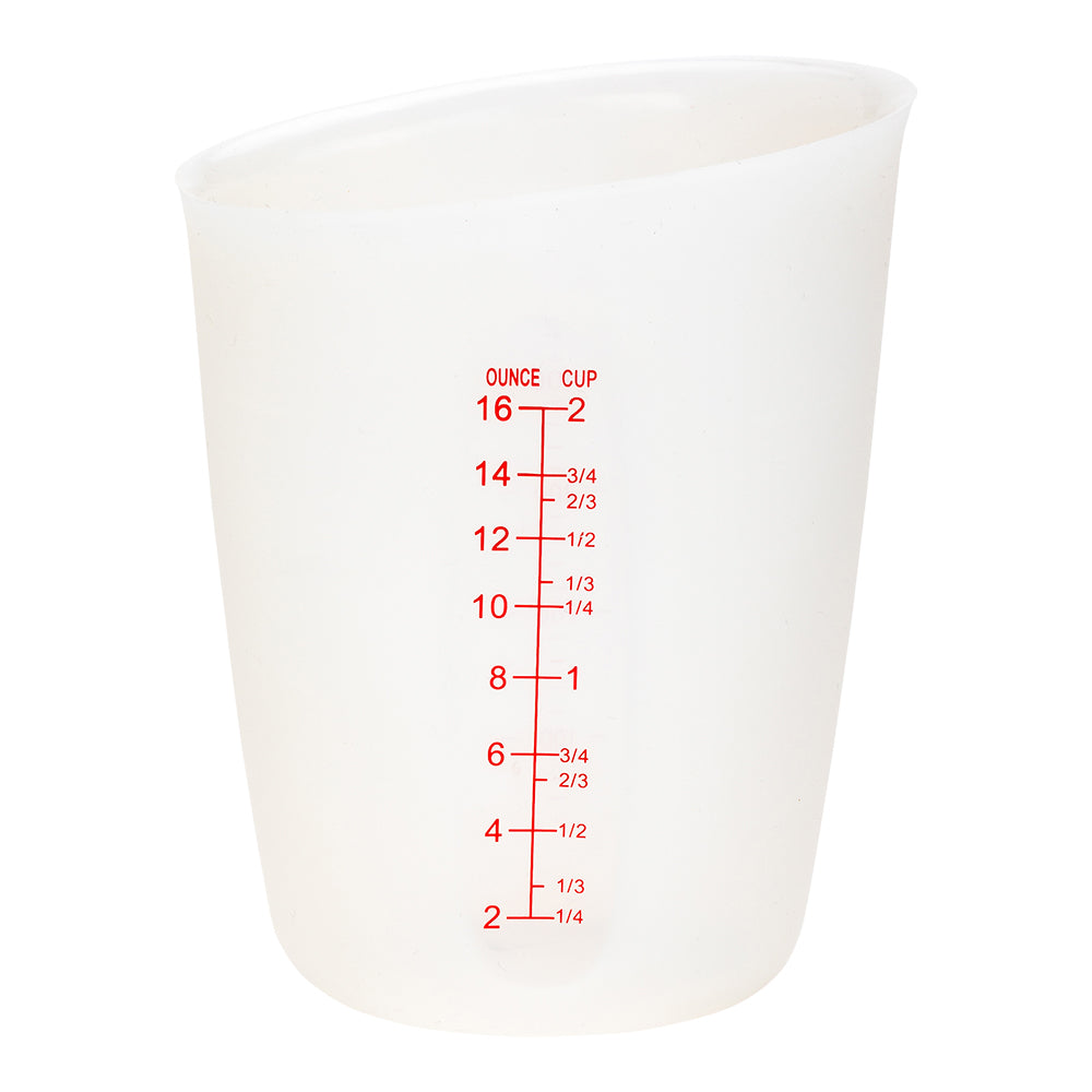 2-cup Silicone Measuring Cup - Flexible - 4 1/2" x 3" x 5 3/4" - 1 count box