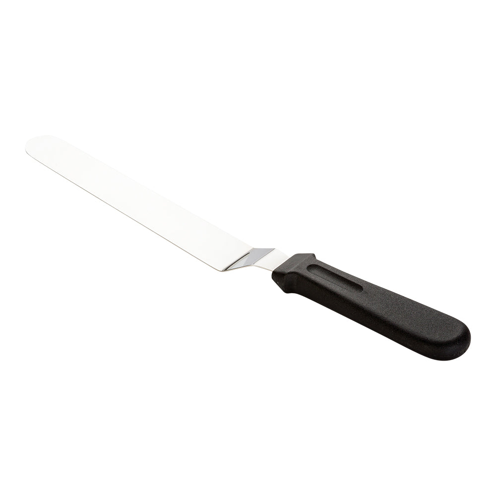 Met Lux Offset Spatula - Black, Stainless Steel - 8 inch Blade, Baking and Icing, Plastic Handle - 12 1/2" - 1 count box