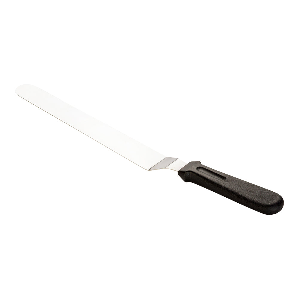 Met Lux Offset Spatula - Black, Stainless Steel - 10 inch Blade, Baking and Icing, Plastic Handle - 14 3/4" - 1 count box