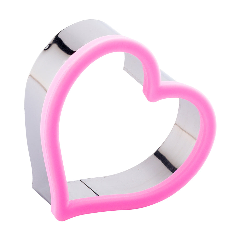 Pastry Tek Metal Heart Cookie Cutter with Comfort Grip 3.8 inch 1 count box