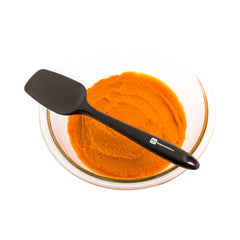 Black Silicone Spatula - Spoon-Shaped - 10 1/2