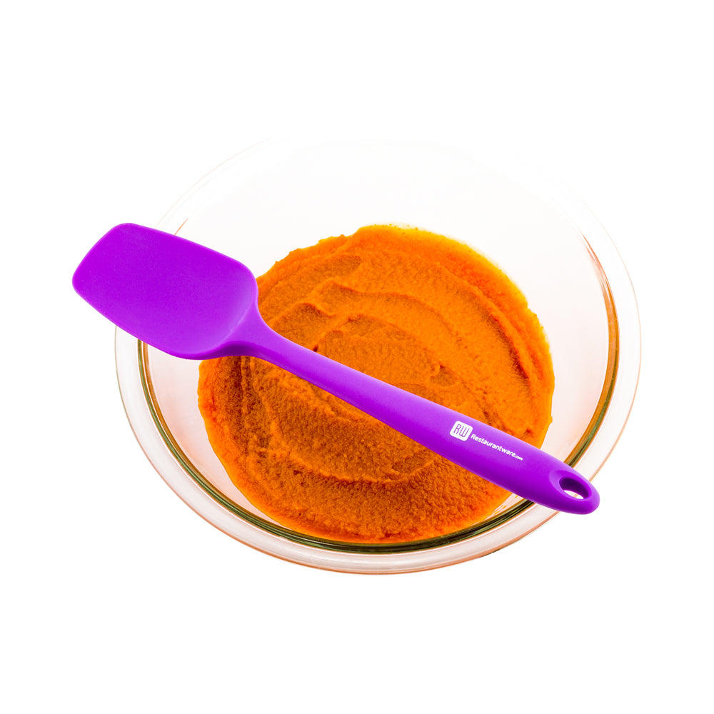 Purple Silicone Spatula - Spoon-Shaped - 10 1/2" - 1 count box