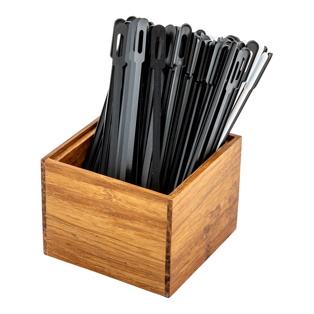 Eco Display Natural Bamboo Condiment Rack Box - 4" x 4" x 3 1/4" - 1 count box