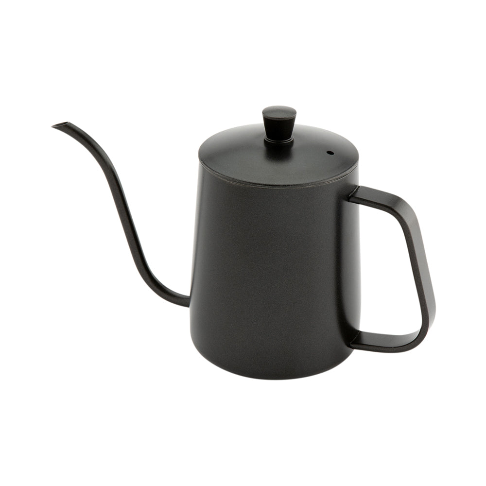 Restpresso 12 oz Black Stainless Steel Pour Over / Gooseneck Kettle - 7" x 3 1/4" x 4" - 1 count box