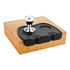 Restpresso Black Silicone Espresso Tamping Mat - Double - 8 1/4