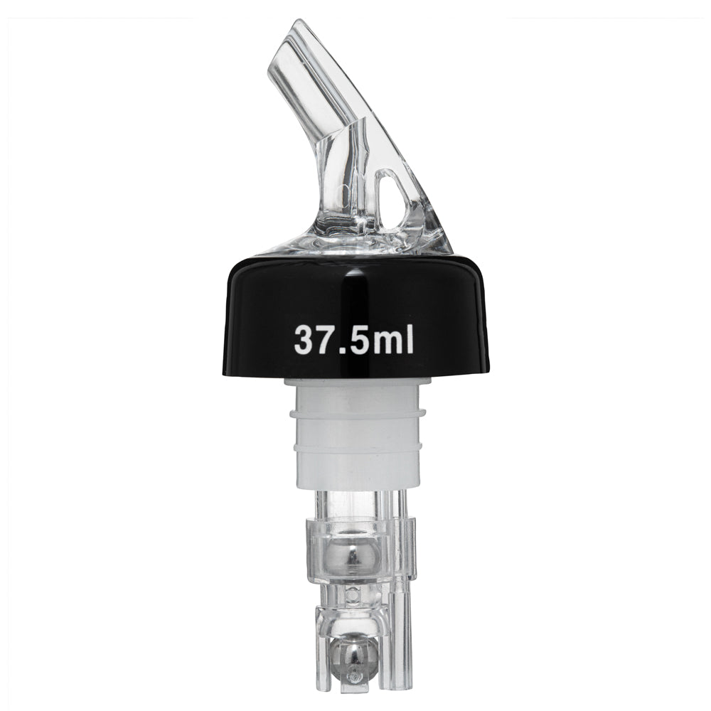 Bar Lux 1.3 oz Clear Plastic Measured Liquor Pourer - with Collar - 1 1/2" x 1 1/2" x 3 3/4" - 50 count box