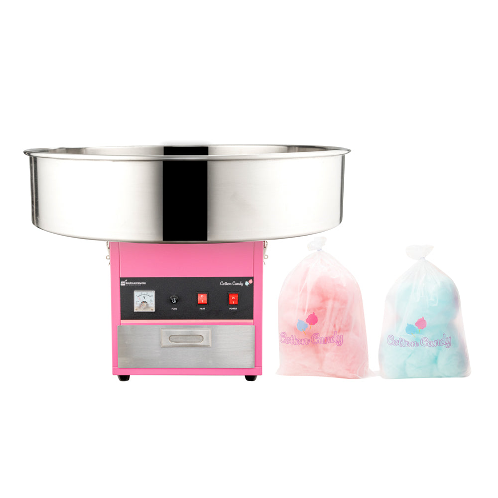 Hi Tek Pink Stainless Steel Cotton Candy / Candy Floss Machine - 1080w, 110V - 28" - 1 count box