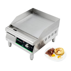 Hi Tek Stainless Steel Electric Countertop Griddle - 120V, 1750W - 16