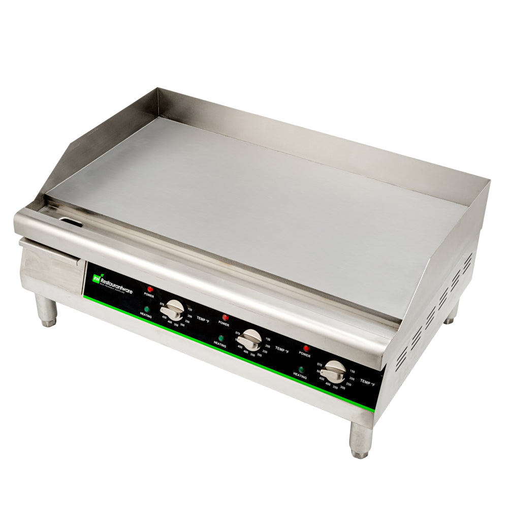 Hi Tek Stainless Steel Electric Countertop Griddle - 208/240V, 3375W-4500W - 30" - 1 count box