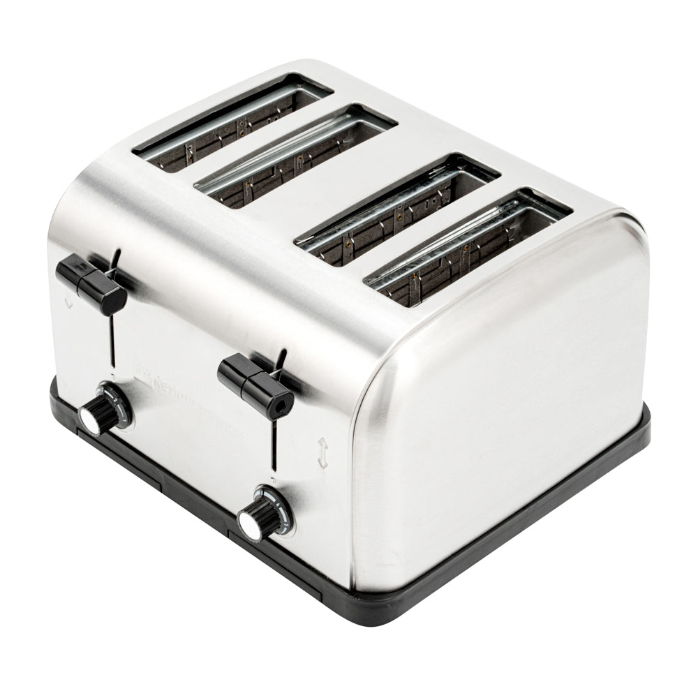 Hi Tek Stainless Steel Commercial Toaster - 4-Slice, 1 1/2" Slots, 120V - 1 count box