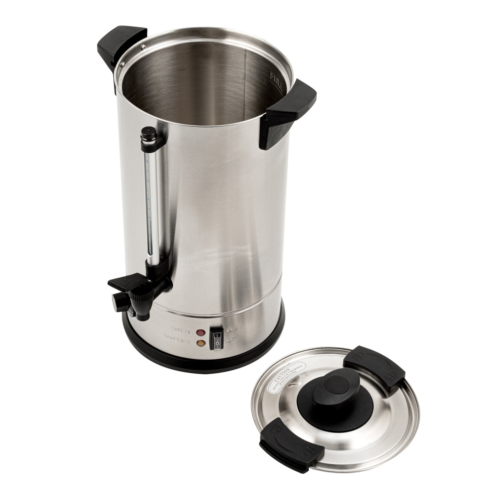 Restpresso 3 gal Silver 13/0 Stainless Steel Coffee Urn - 67 Cup - 8 3/4" x 8 3/4" x 18 3/4" - 1 count box