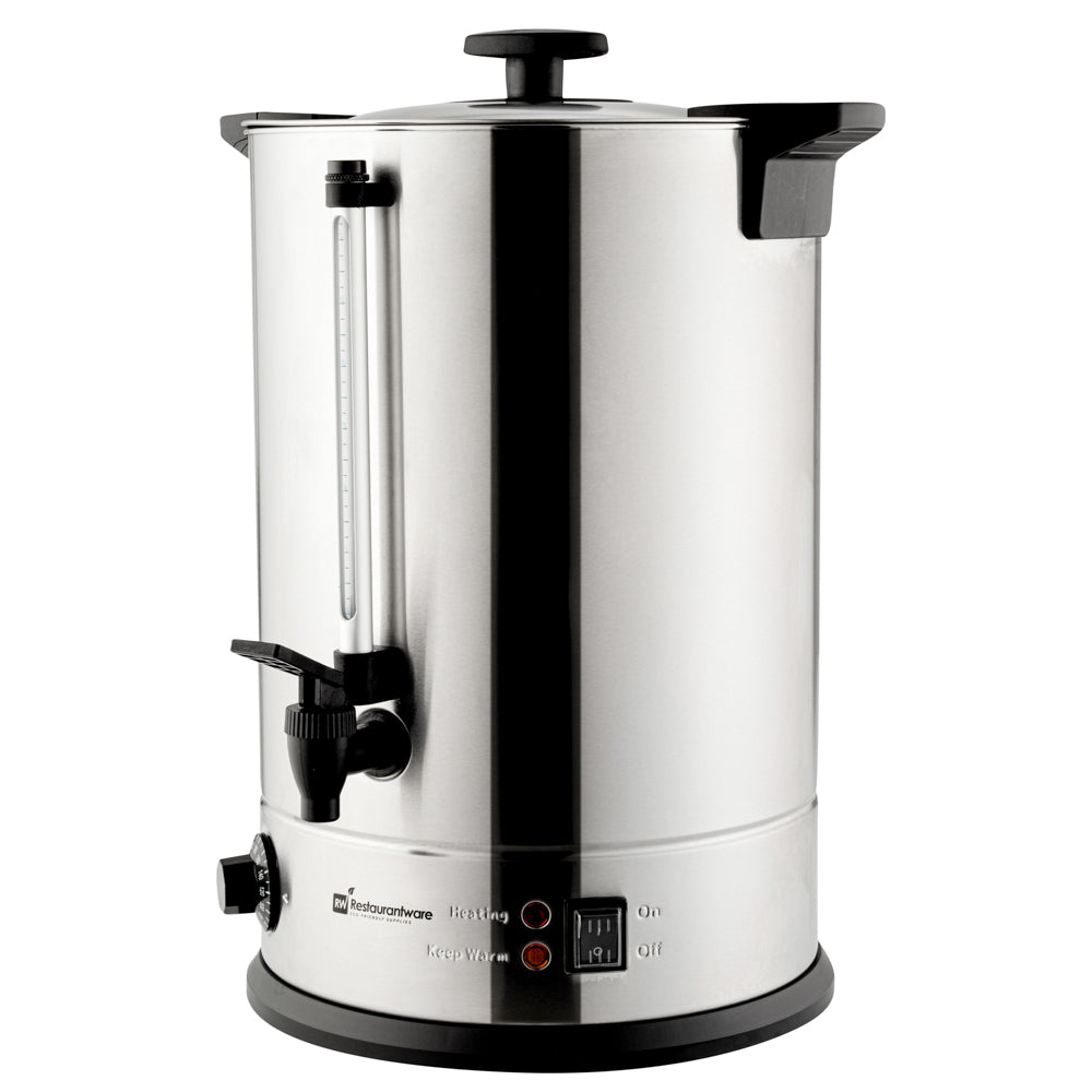 Restpresso 5 gal Silver 13/0 Stainless Steel Coffee Urn - 128 Cup - 11 1/2" x 11 1/2" x 19 1/2" - 1 count box