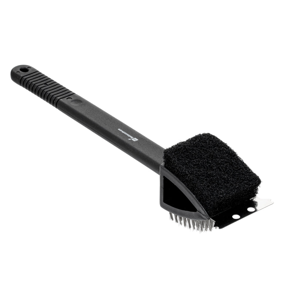 Met Lux Grill Brush / Scraper - with Scouring Pad - 15" - 1 count box