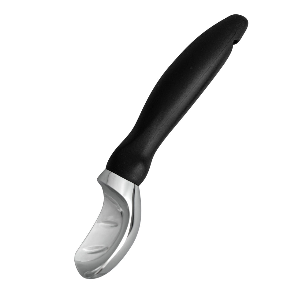 Comfy Grip Black Metal Ice Cream Scoop - 7 3/4" x 2" x 1 3/4" - 1 count box