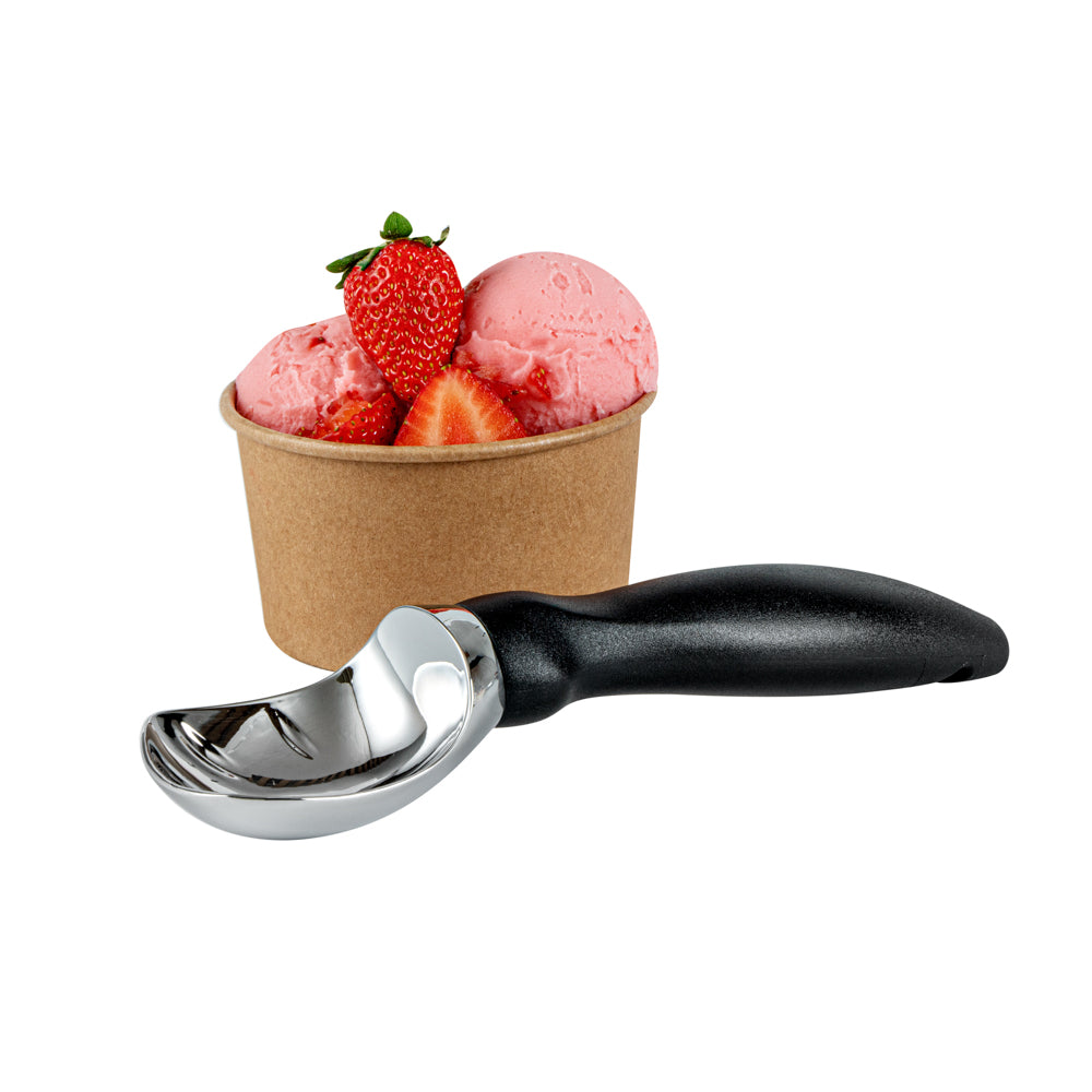 Comfy Grip Black Metal Ice Cream Scoop - 7 3/4" x 2" x 1 3/4" - 1 count box