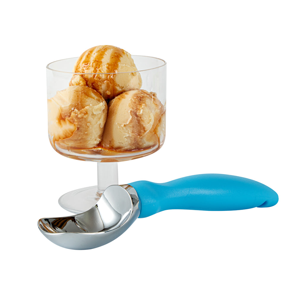 Comfy Grip Blue Metal Ice Cream Scoop - 7 3/4" x 2" x 1 3/4" - 1 count box