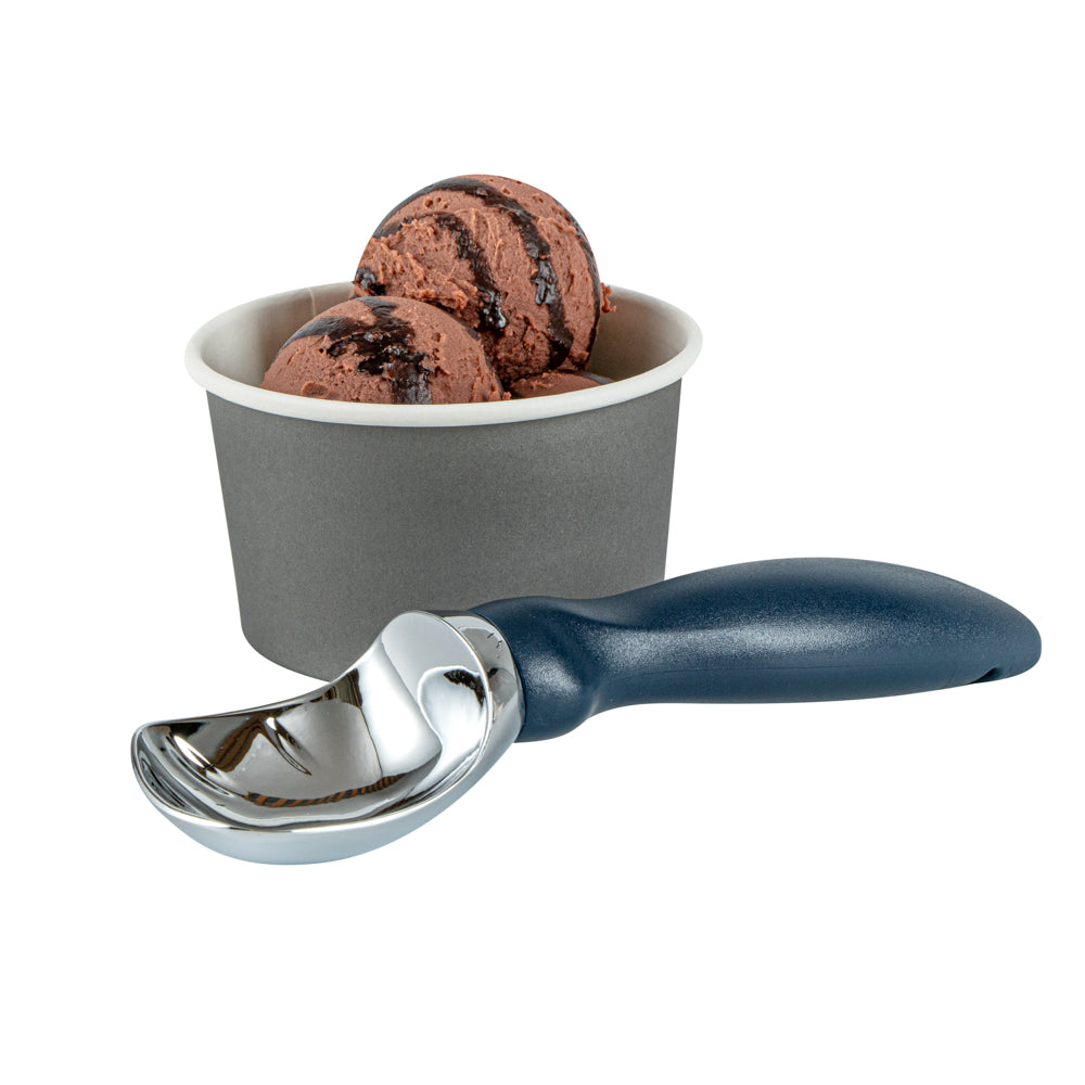 Comfy Grip Navy Blue Metal Ice Cream Scoop - 7 3/4" x 2" x 1 3/4" - 1 count box