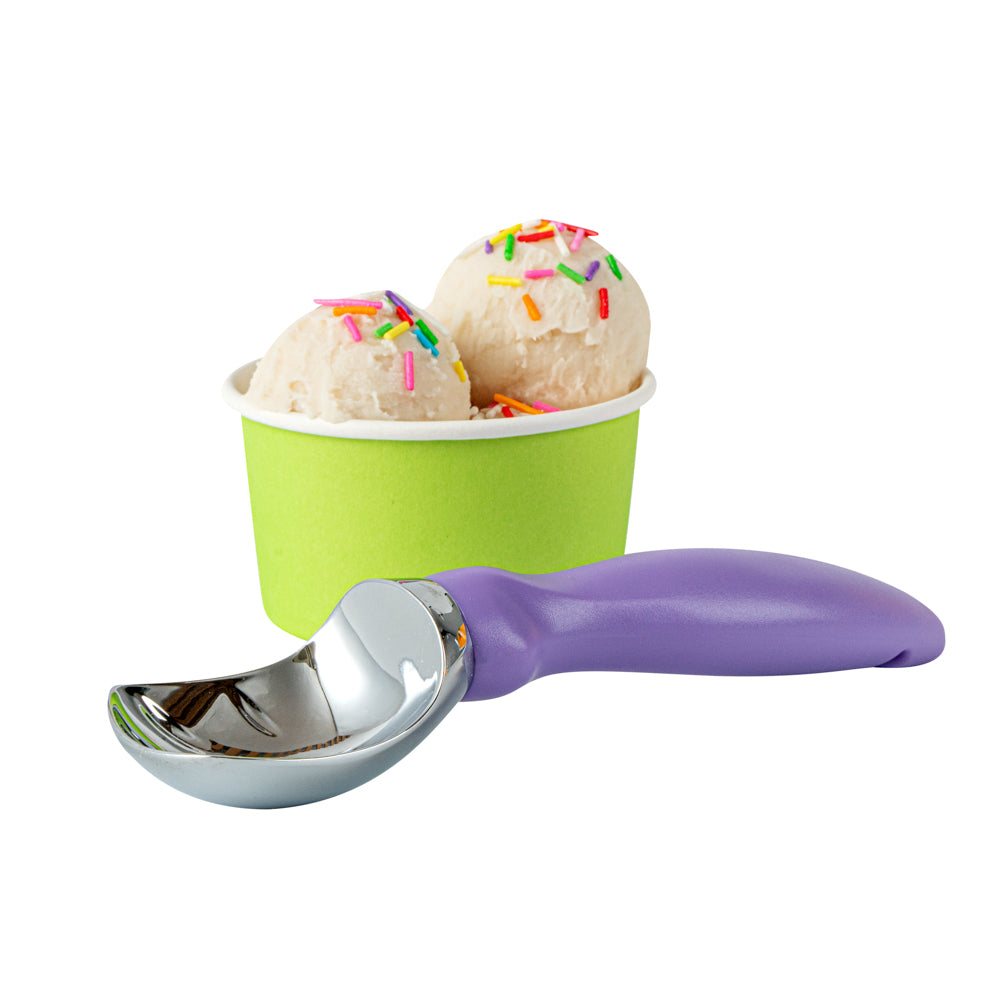 Comfy Grip Purple Metal Ice Cream Scoop - 7 3/4" x 2" x 1 3/4" - 1 count box