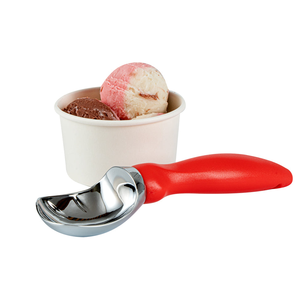 Comfy Grip Red Metal Ice Cream Scoop - 7 3/4" x 2" x 1 3/4" - 1 count box