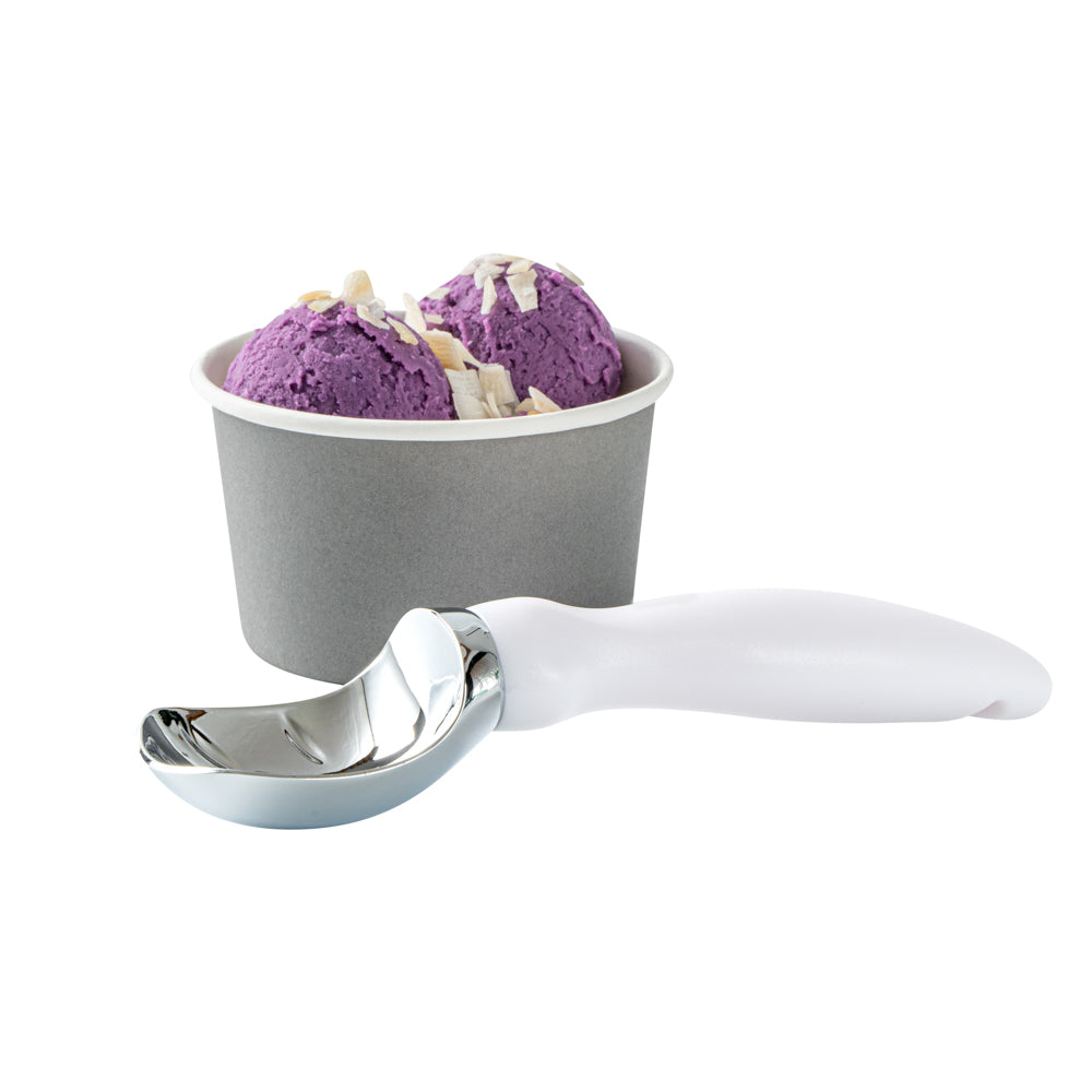 Comfy Grip White Metal Ice Cream Scoop - 7 3/4" x 2" x 1 3/4" - 1 count box