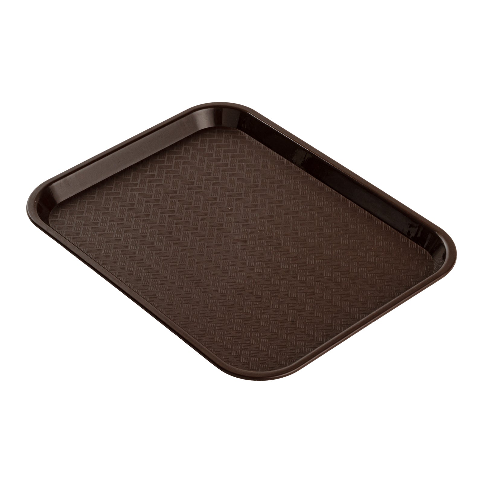 RW Base Rectangle Brown Plastic Fast Food Tray - 10" x 14" - 50 count box