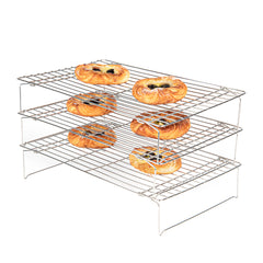 Met Lux Stainless Steel Stackable Cooling Rack Set - 3 Tier - 15 3/4