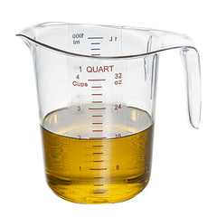 RW Base 1 qt Clear Plastic Measuring Cup - 6 1/2