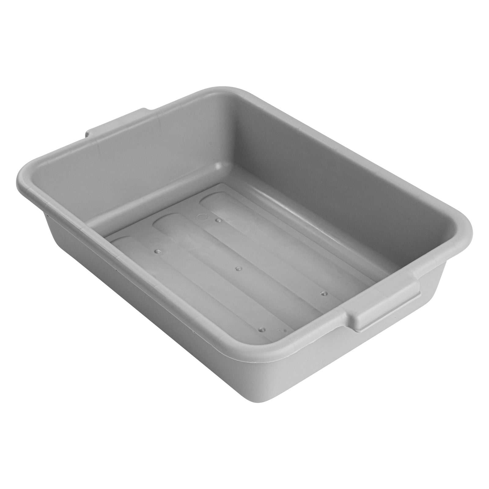 RW Clean Gray Plastic Bus Tub - Easy Grip - 20" x 15" x 5" - 10 count box