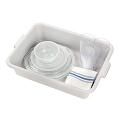 RW Clean White Plastic Bus Tub - Easy Grip - 20