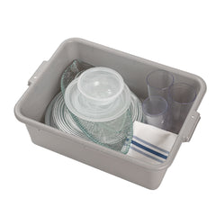 RW Clean Gray Plastic Bus Tub - Deep, Easy Grip - 20