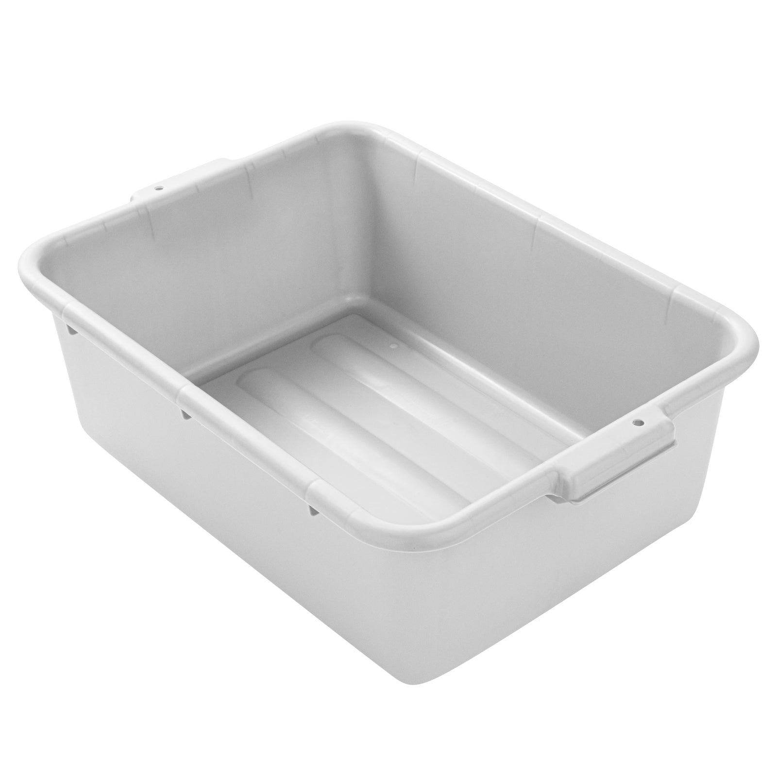 RW Clean White Plastic Bus Tub - Deep, Easy Grip - 20" x 15" x 7" - 10 count box