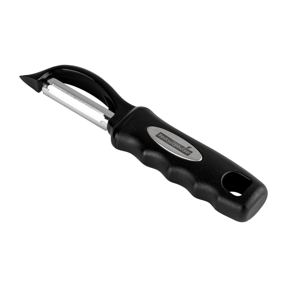 Comfy Grip Black Stainless Steel Vegetable Peeler - 7 1/2" - 1 count box