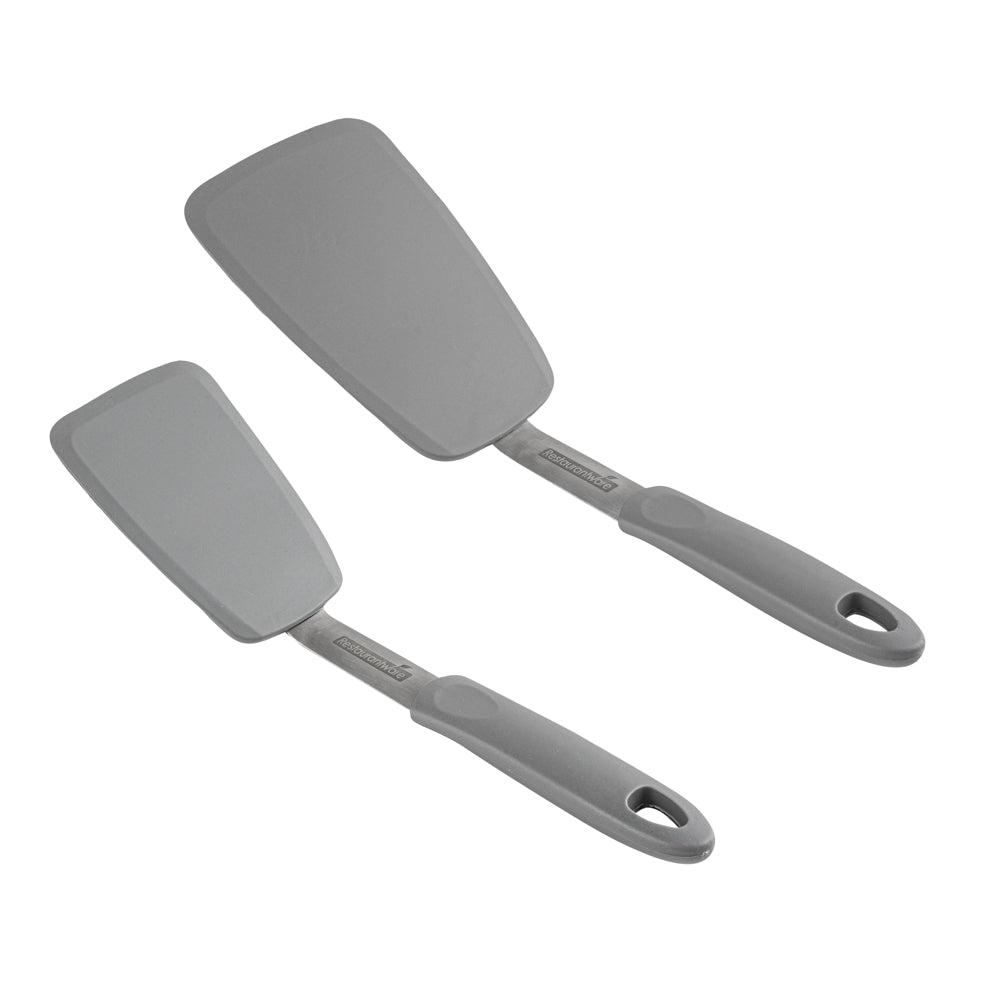 Comfy Grip Gray Silicone 2-Piece Solid Turner Set - 1 count box