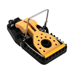 Pest Tek Yellow and Black Plastic Mouse Trap - Kill Bar, Reusable - 4 1/2