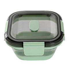 Fresh Hero 17 oz Green Plastic Airtight Food Storage Container - with Vented Lid, Collapsible - 5 1/2