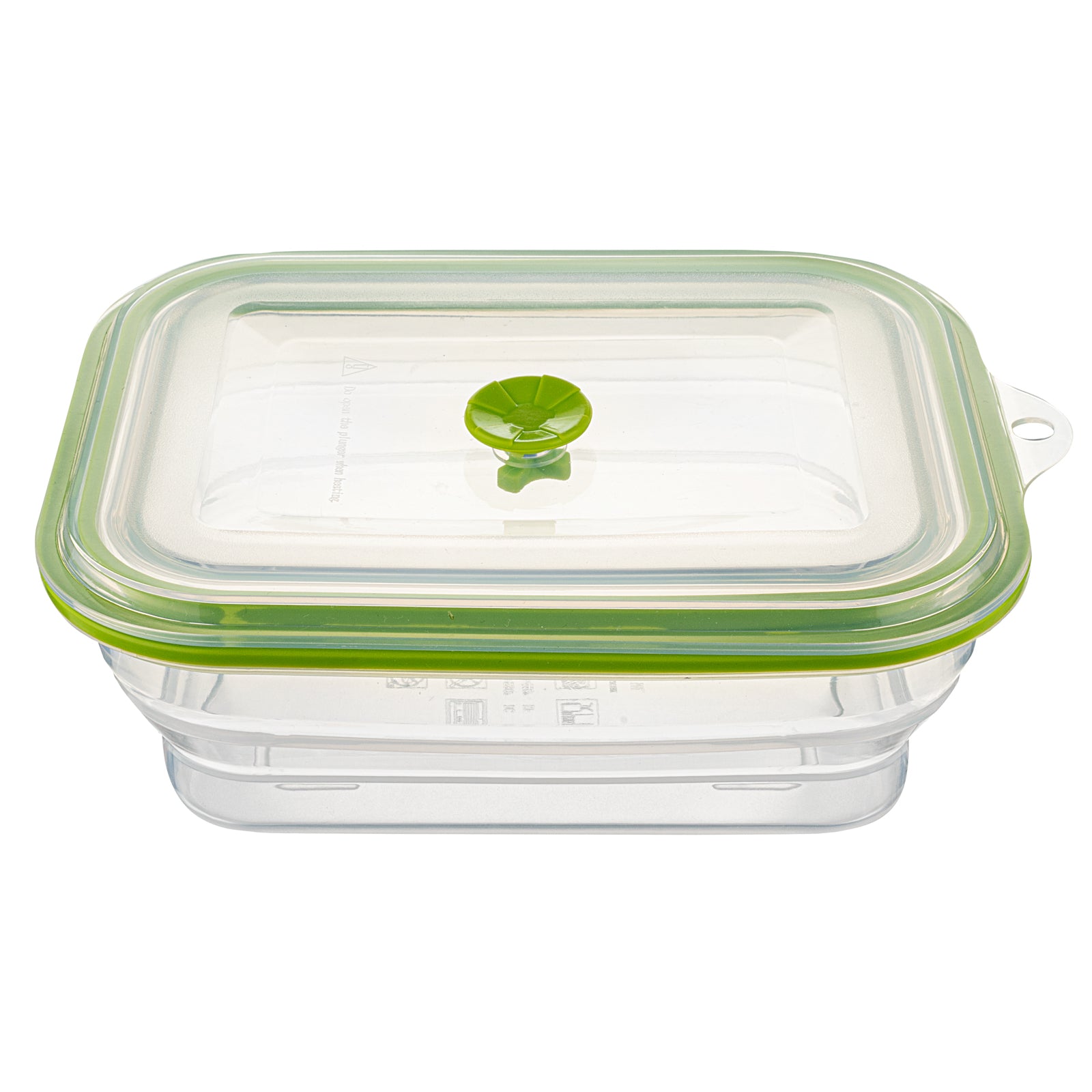 Fresh Hero 51 oz Green Silicone Airtight Food Storage Container - with Vented Lid, Collapsible - 9 1/4" x 7" x 3" - 20 count box