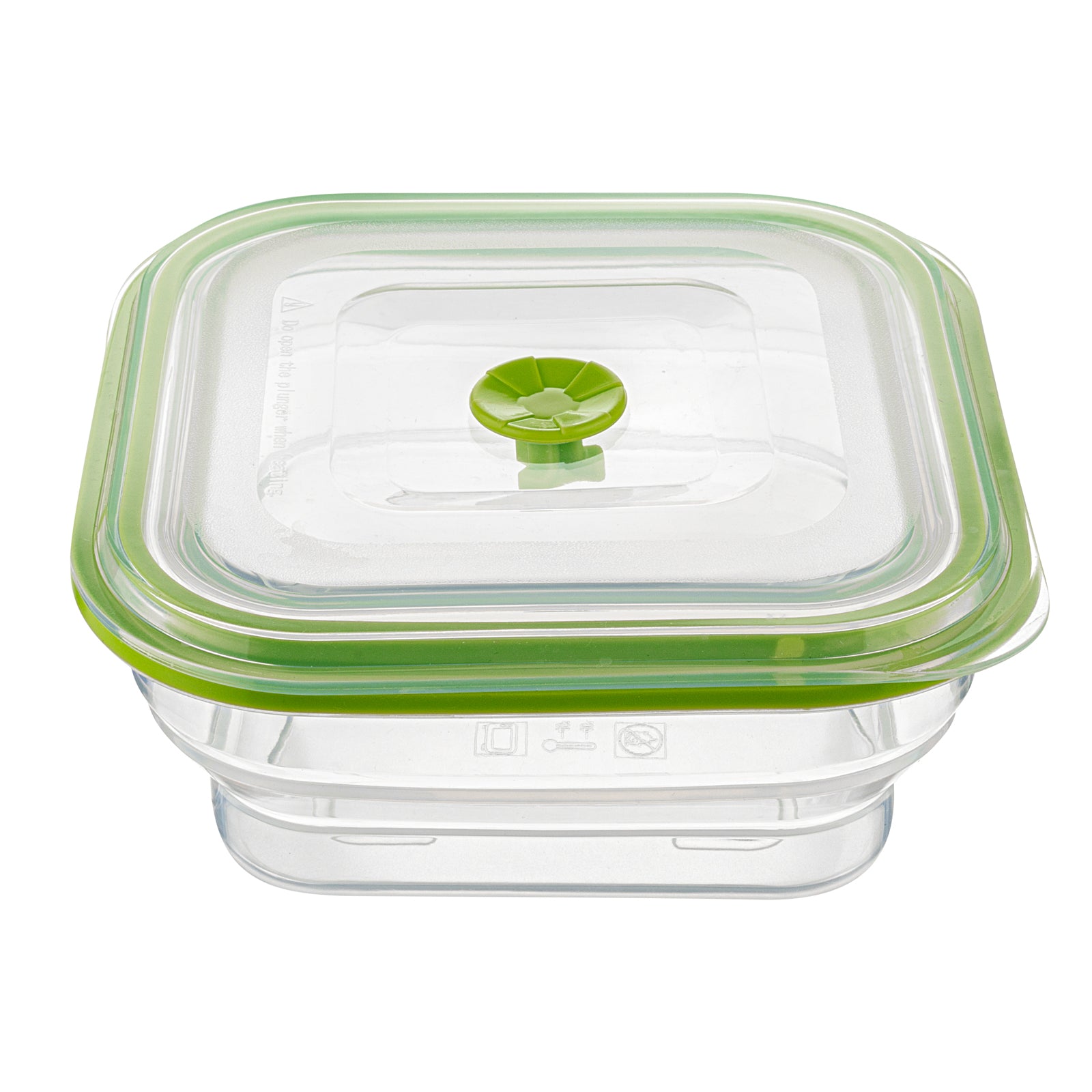 Fresh Hero 37 oz Green Silicone Airtight Food Storage Container - with Vented Lid, Collapsible - 7" x 7" x 3" - 20 count box