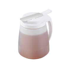 RW Base 32 oz White Plastic All Purpose / Syrup Dispenser - 5 1/2