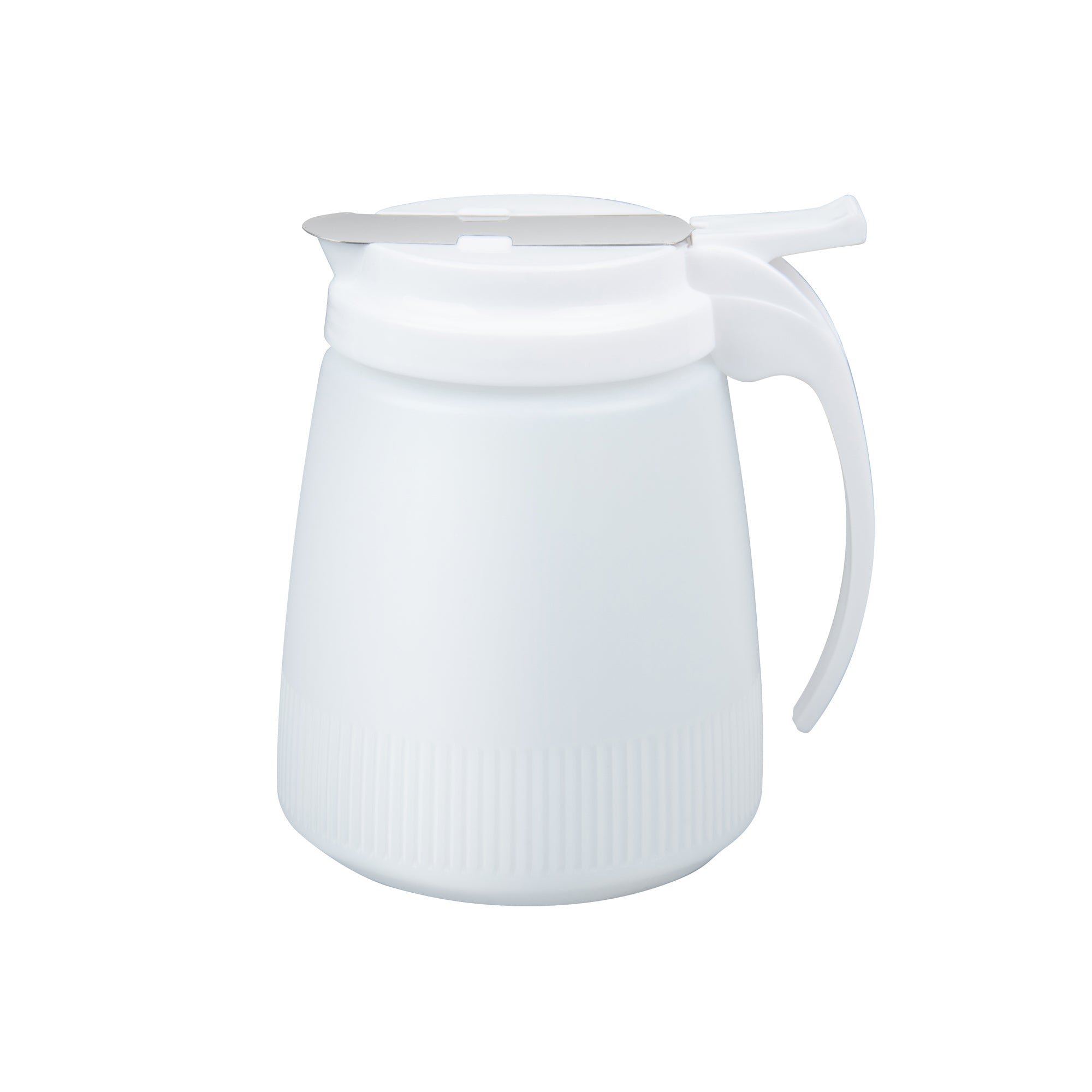 RW Base 32 oz White Plastic All Purpose / Syrup Dispenser - 5 1/2" x 4 1/2" x 5 3/4" - 10 count box