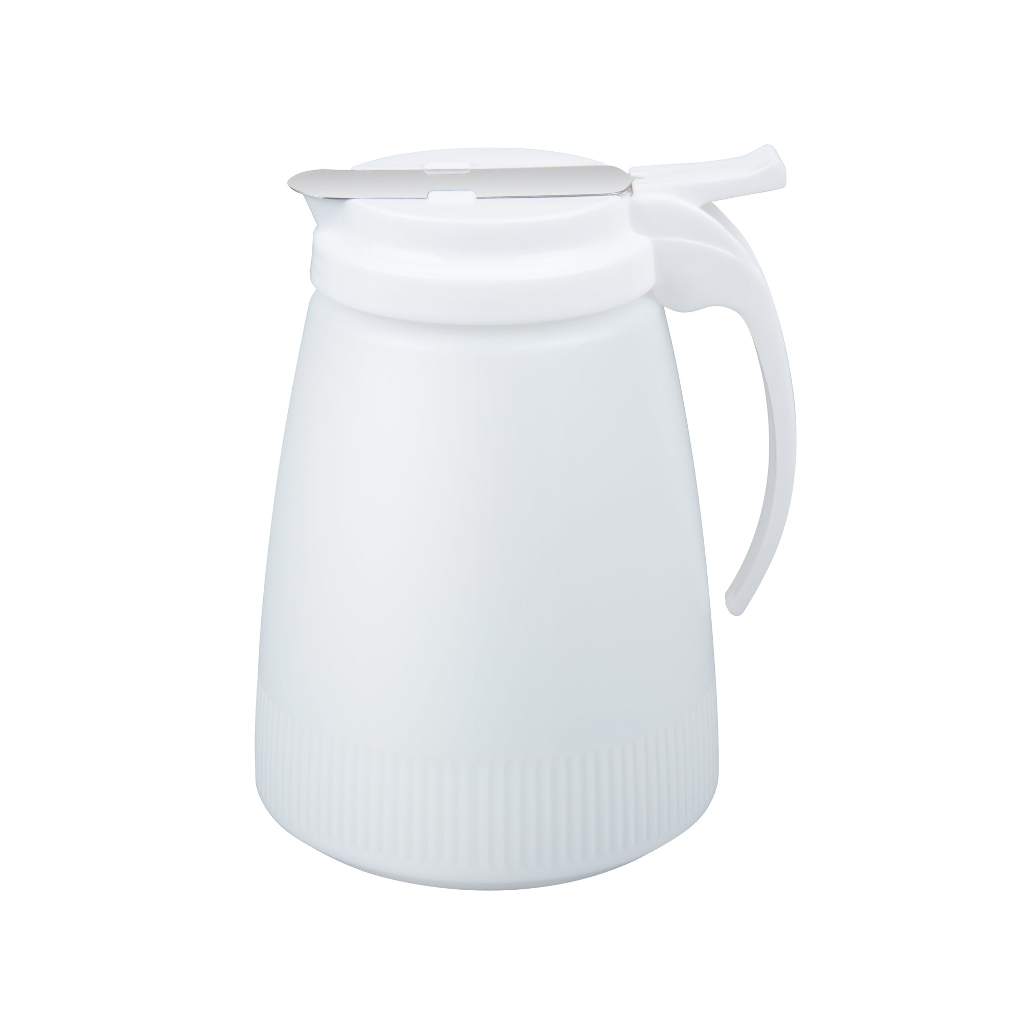 RW Base 48 oz White Plastic All Purpose / Syrup Dispenser - 5 3/4" x 5" x 6 3/4" - 10 count box