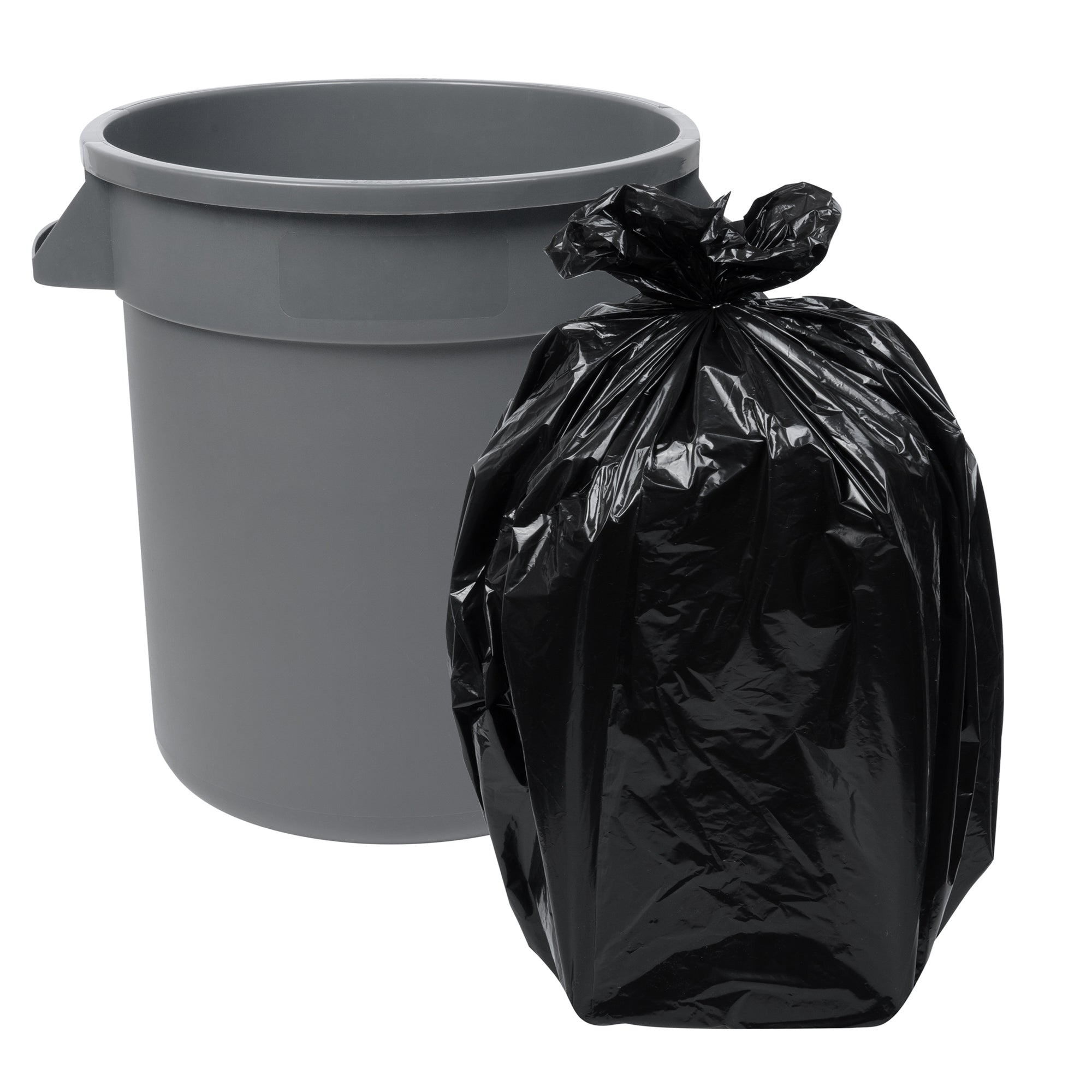 RW Clean 10 gal Gray Plastic Commercial Trash Can / Ingredient Bin - 18 1/4" x 15 3/4" x 17 1/4" - 1 count box