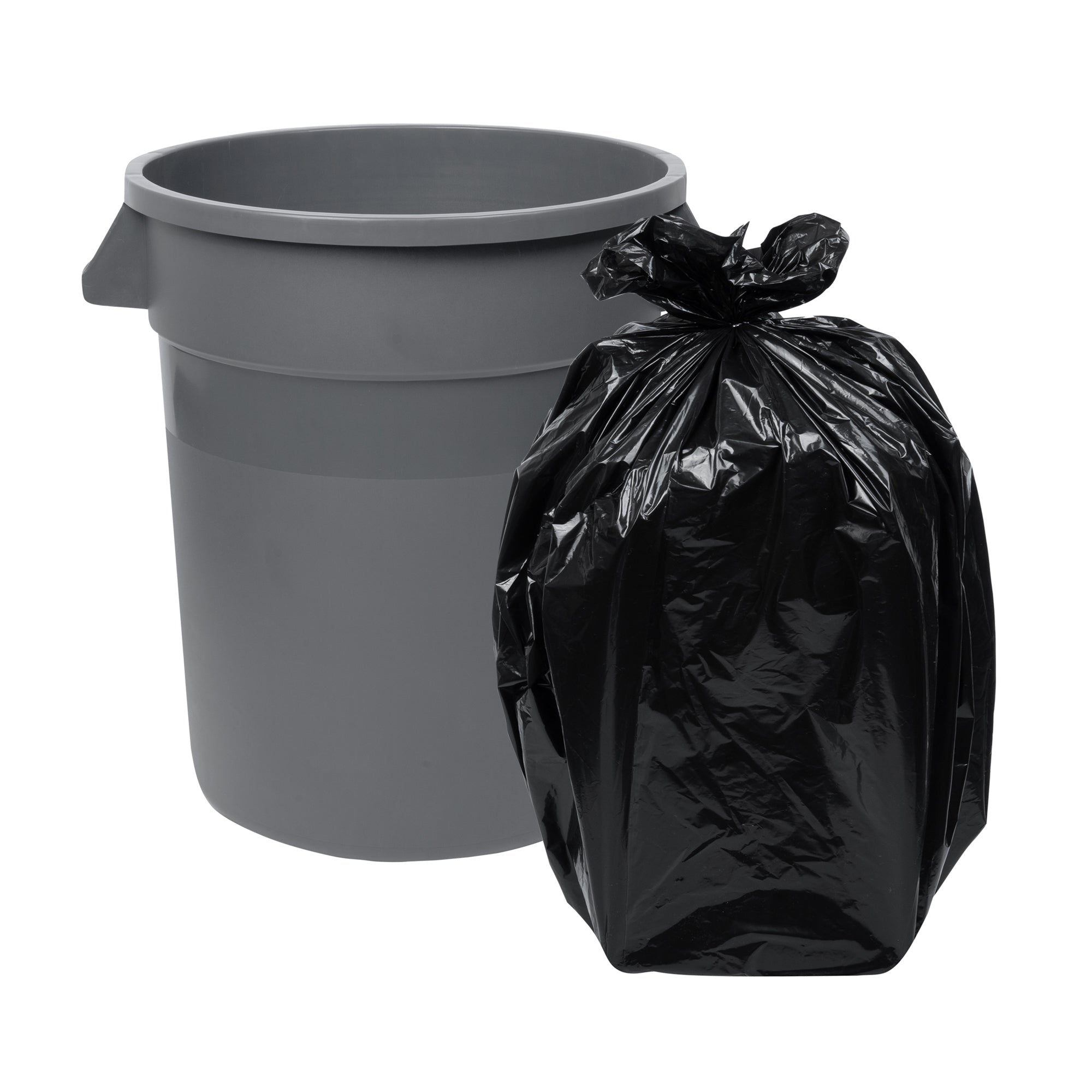 RW Clean 20 gal Gray Plastic Commercial Trash Can / Ingredient Bin - 22" x 19 1/4" x 22 3/4" - 1 count box