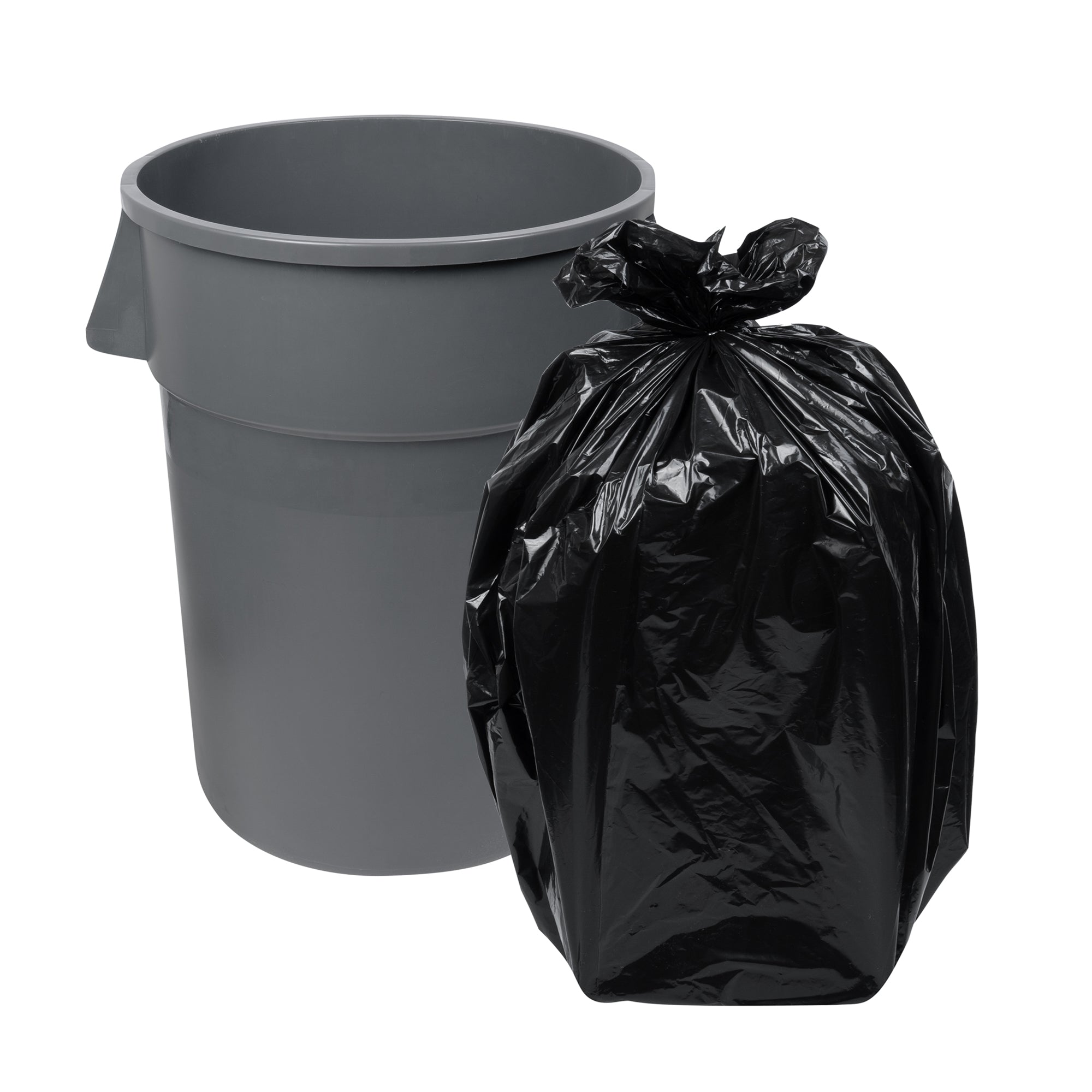 RW Clean 44 gal Gray Plastic Commercial Trash Can / Ingredient Bin - 27 1/2" x 23 3/4" x 31" - 1 count box