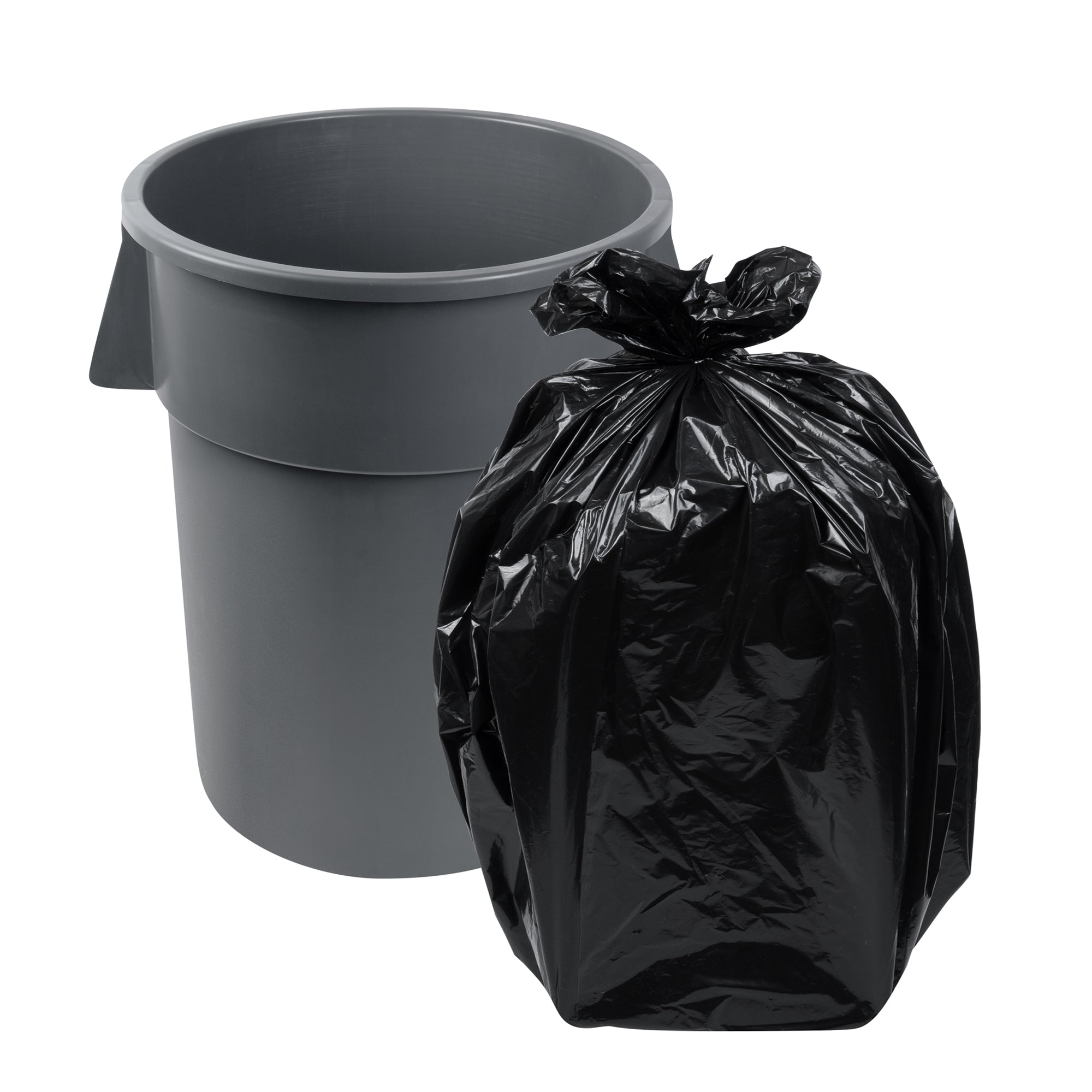 RW Clean 55 gal Gray Plastic Commercial Trash Can / Ingredient Bin - 30 3/4" x 27" x 33 1/4" - 1 count box