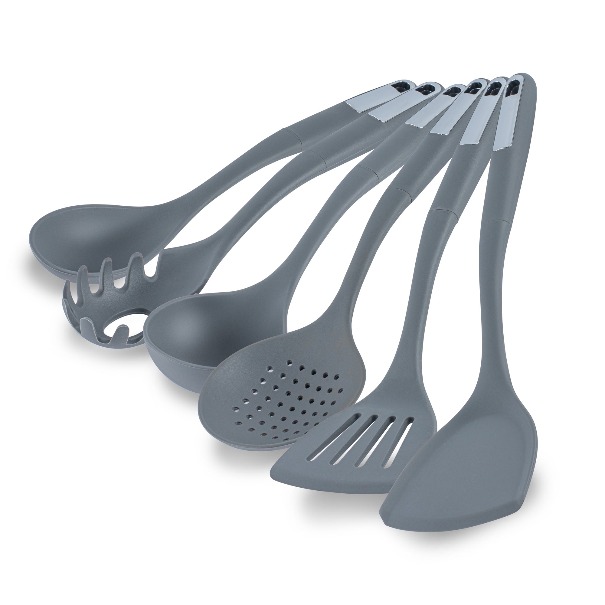 Met Lux Dark Gray Silicone Cooking Utensil Set - 6-Piece - 10 count box