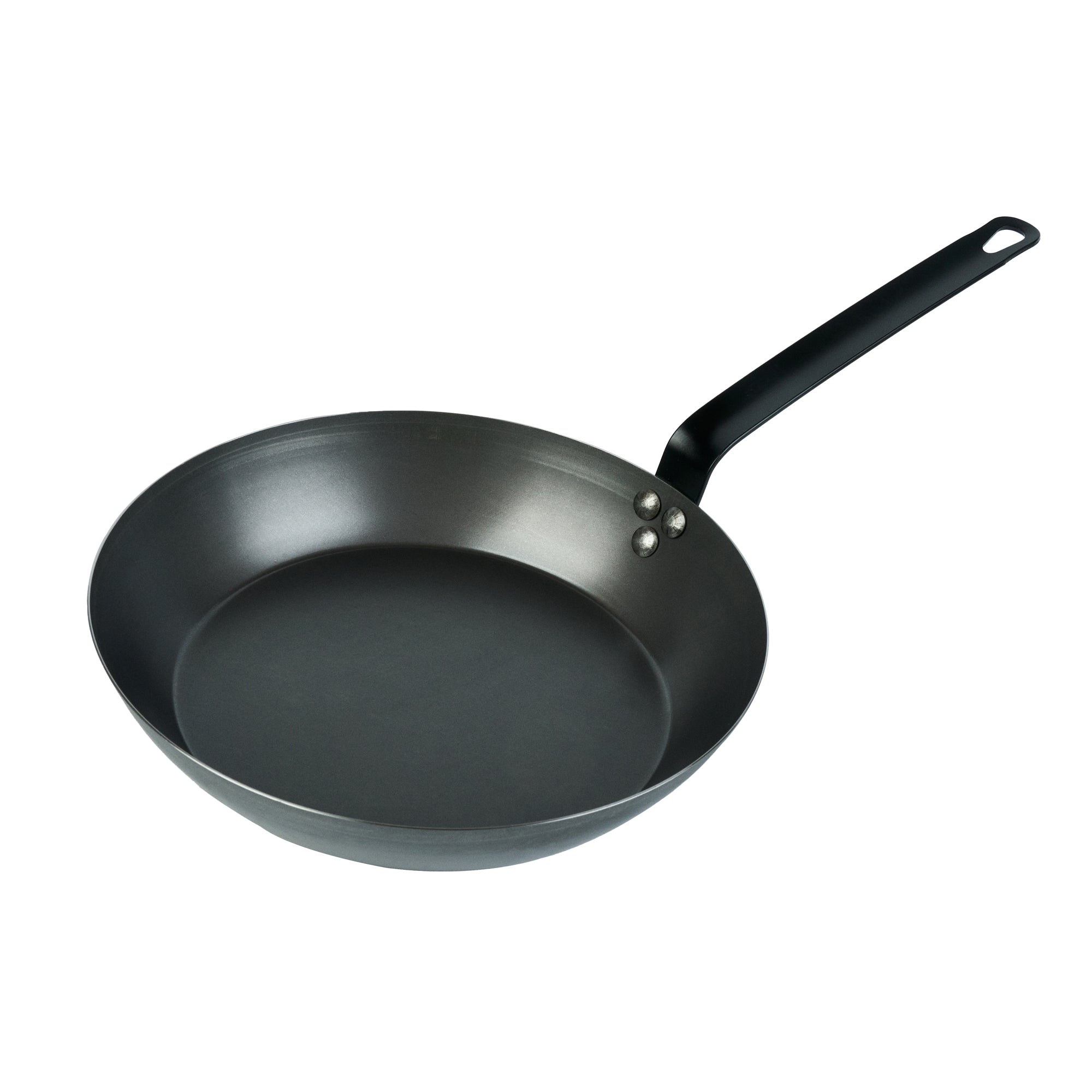 Met Lux Black Carbon Steel 12" Fry Pan - 6 count box