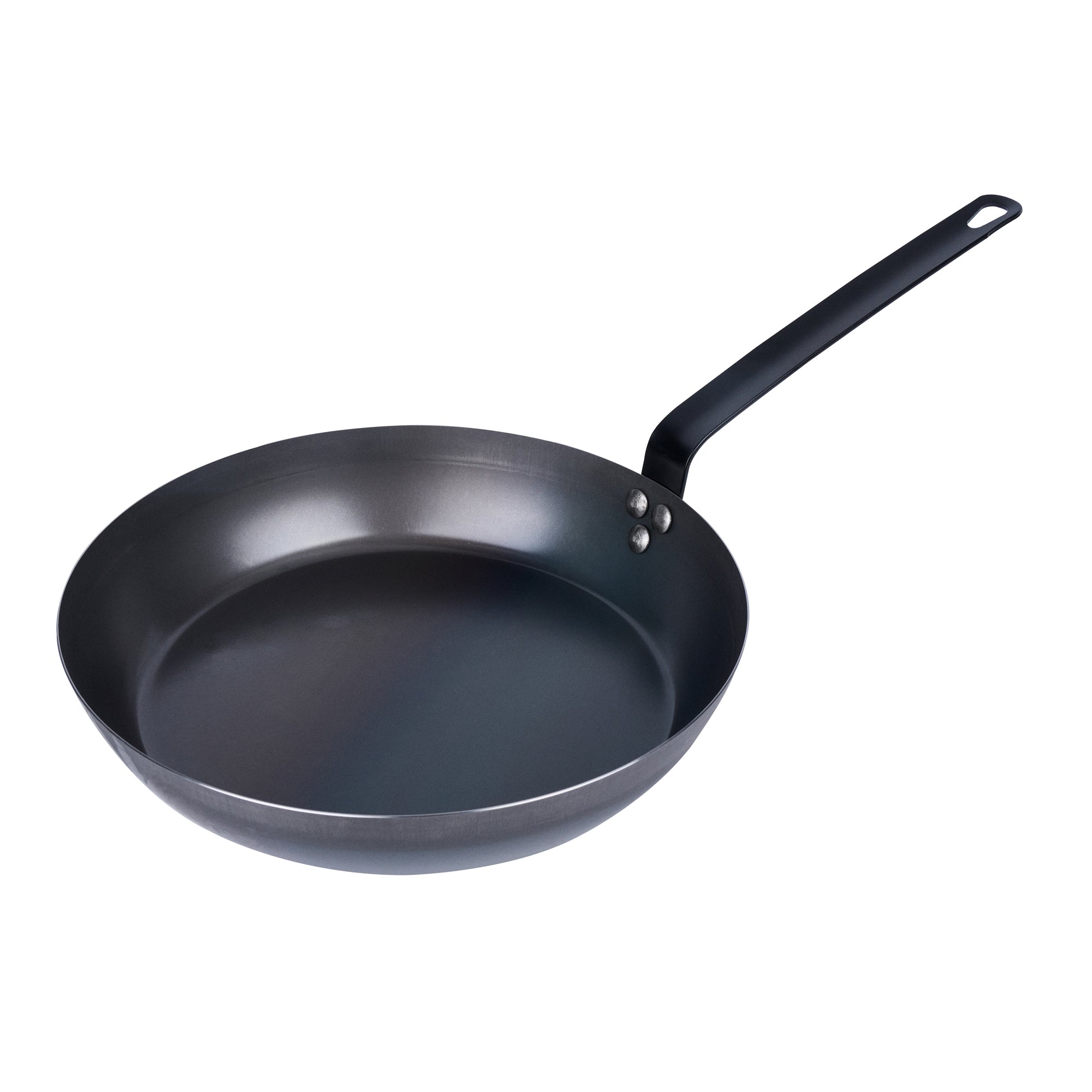 Met Lux Black Carbon Steel 13" Fry Pan - 6 count box