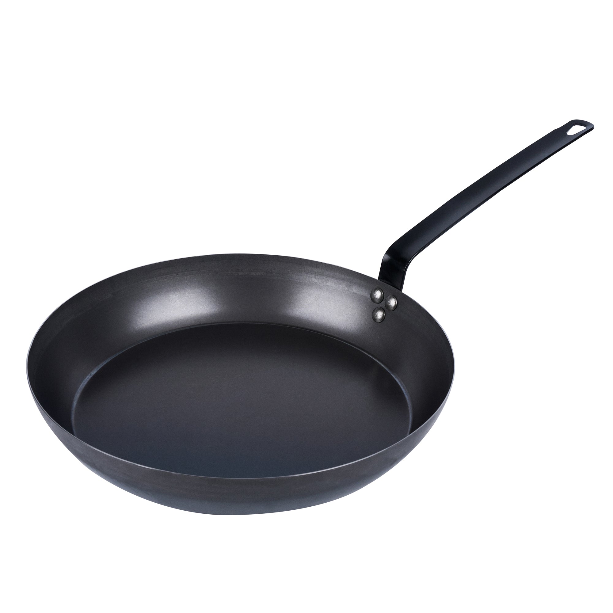 Met Lux Black Carbon Steel 14" Fry Pan - 6 count box