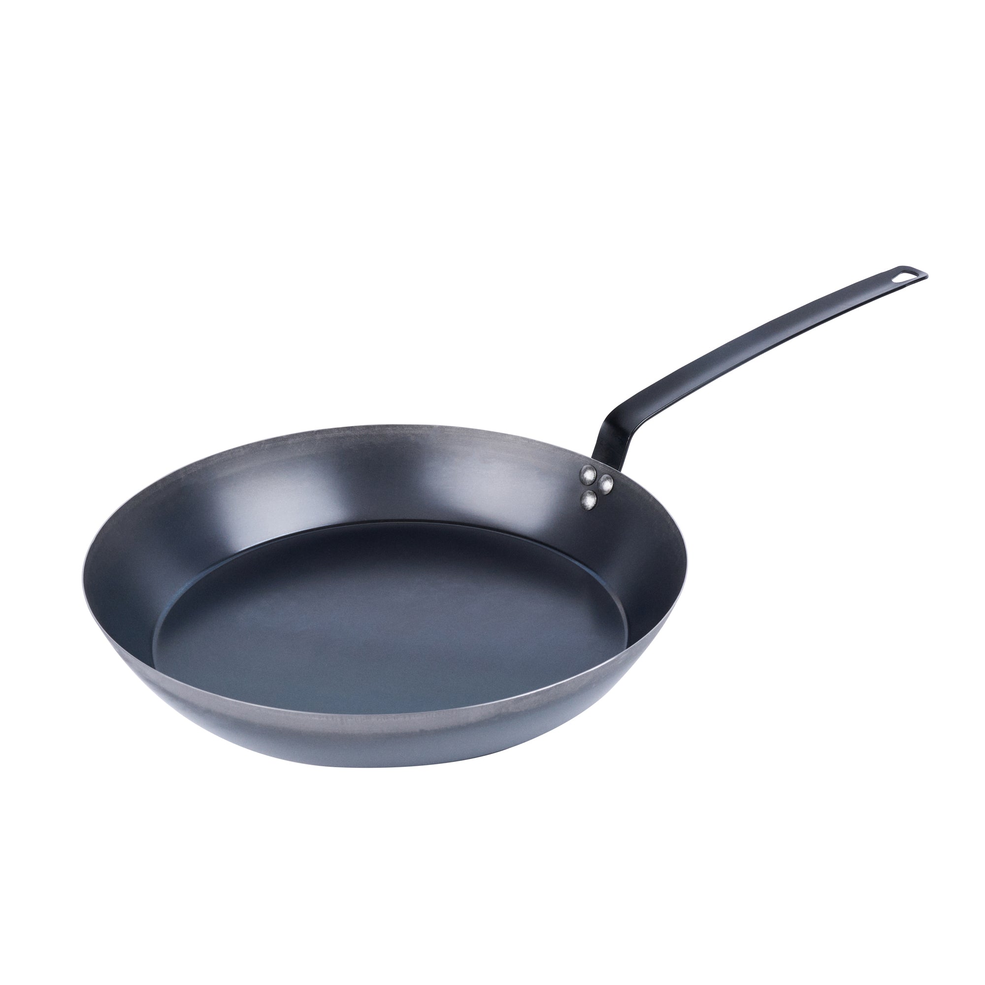 Met Lux Black Carbon Steel 16" Fry Pan - 6 count box